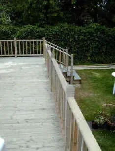 Wooden Decking and rail