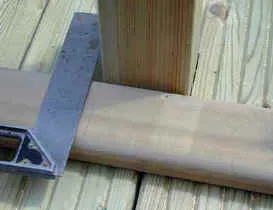 accurate cutting of the decking balustrade