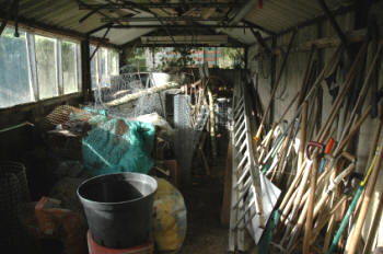 Garden shed full of junk