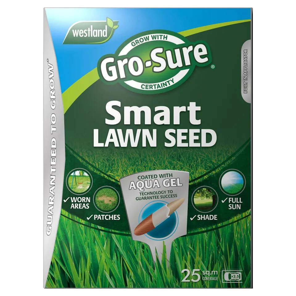 Gro-Sure Aqua Gel Coated Smart Grass Lawn Seed, 25 m2, 1 kg