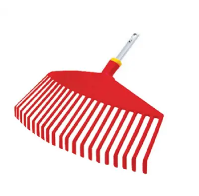 WOLF-Garten UIMC Multi-Change Leaf Rake Lawn Care Tool Head, Red, 46.5x6.5x4.2 cm